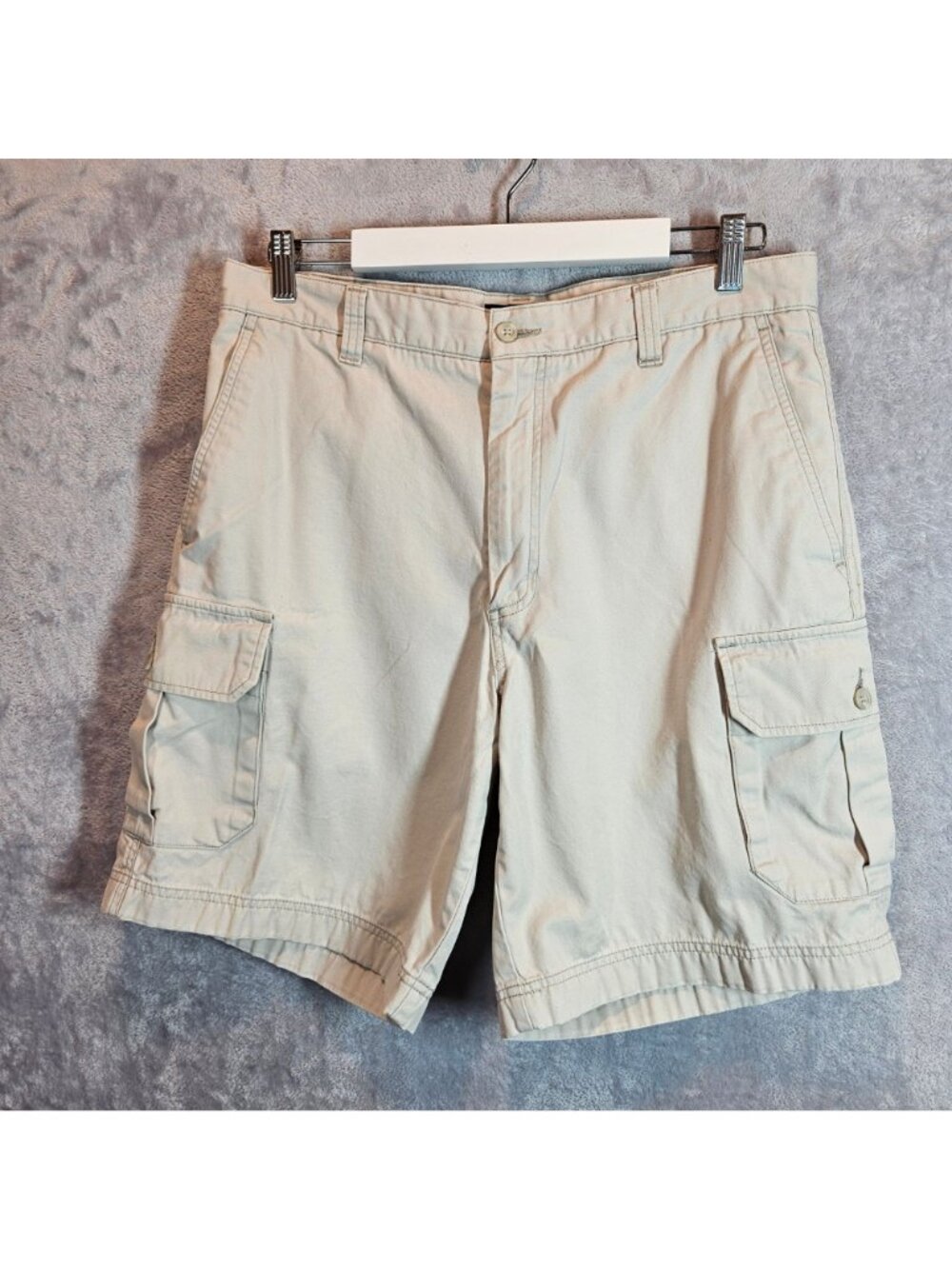 Dockers Mens Beige Cargo Shorts Flat Front Relaxed Fit Size 34 100% Cotton - Picture 6 of 13